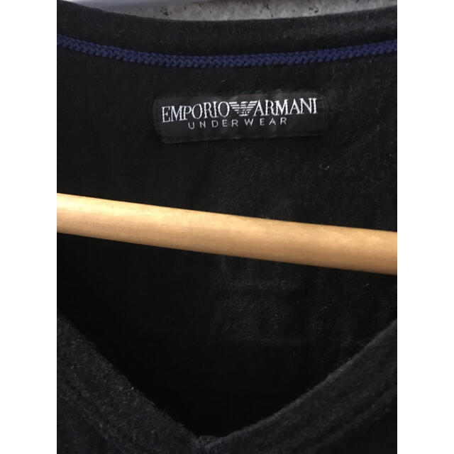 Emporio Armani(エンポリオアルマーニ)のエンポリオ アルマーニ  インナー  半袖ブラック メンズのトップス(Tシャツ/カットソー(半袖/袖なし))の商品写真