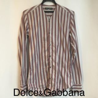 ドルチェアンドガッバーナ(DOLCE&GABBANA)の★美品★ Dolce&Gabbanaドルガバ　ストライプ柄シャツ(シャツ)