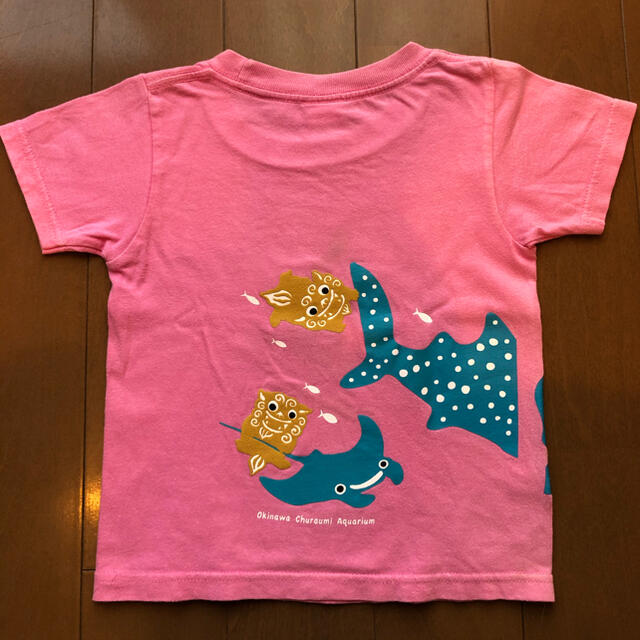 美ら海水族館　Ｔシャツ　ジンベエザメ　シーサー キッズ/ベビー/マタニティのキッズ服女の子用(90cm~)(Tシャツ/カットソー)の商品写真