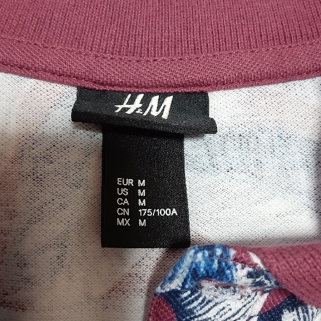 H&M(エイチアンドエム)のH&M　ポロシャツ　紫　メンズ　XL　LL メンズのトップス(ポロシャツ)の商品写真