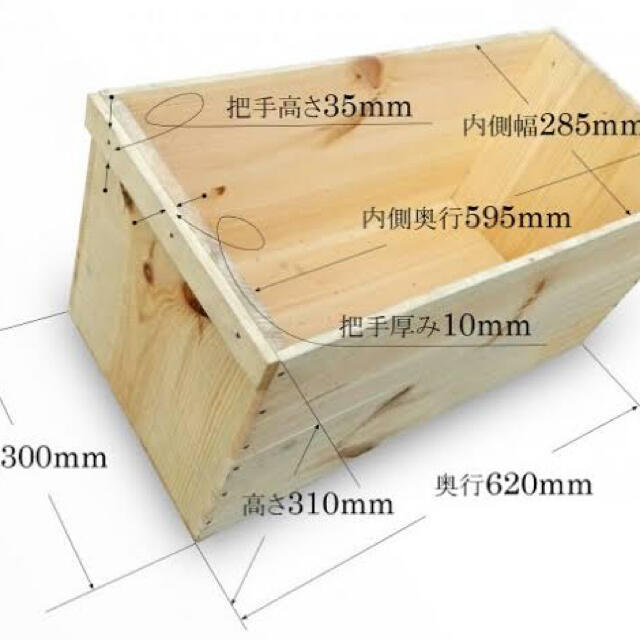 リンゴ箱　オイル塗装　やすりがけ加工　2箱 4