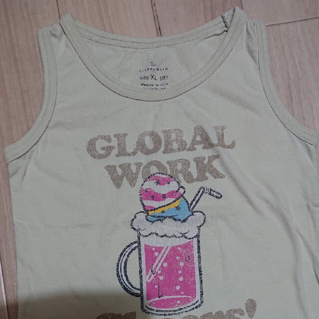 GLOBAL WORK(グローバルワーク)のUSED／子供服 グローバルワーク ランニングシャツ タンクトップ キッズ/ベビー/マタニティのキッズ服女の子用(90cm~)(Tシャツ/カットソー)の商品写真
