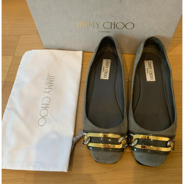 JIMMY CHOO(ジミーチュウ)のJimmychoo☆フラットシューズ グレー レディースの靴/シューズ(ハイヒール/パンプス)の商品写真