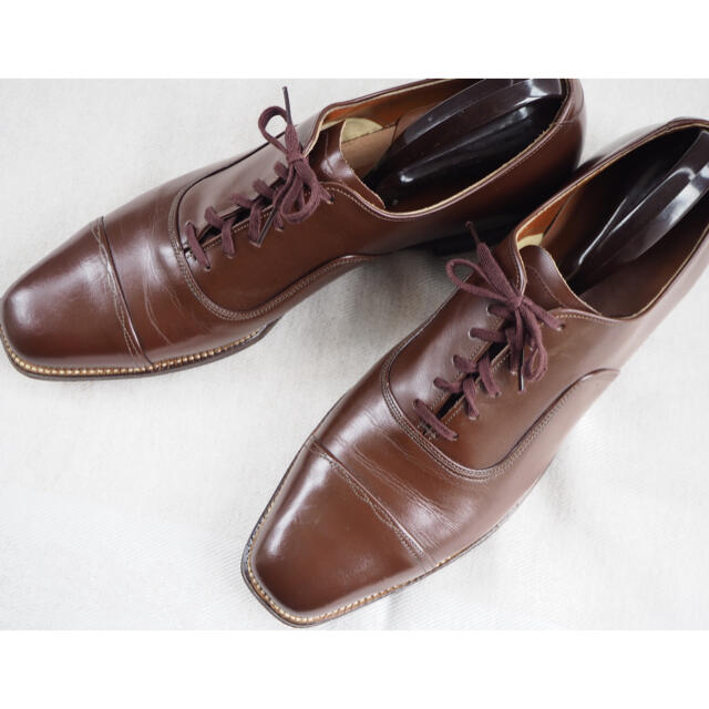 なしnote50s Johnsonian square toe dress shoes