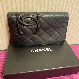 シャネル(CHANEL)のシャネル　2つ折り長財布　カンボンライン　ビックココマーク(財布)