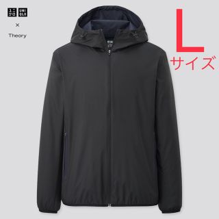 ユニクロ(UNIQLO)のユニクロ UNIQLO×theory ポケッタブルUVカットパーカー 黒 L(ナイロンジャケット)