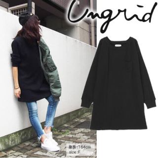 アングリッド(Ungrid)のワッフルロングスリーブワンピ(ミニワンピース)