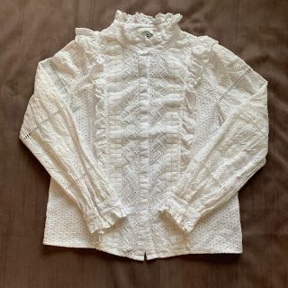 ザラ(ZARA)のZARA 美品 カットワークレース刺繍ブラウス(シャツ/ブラウス(長袖/七分))