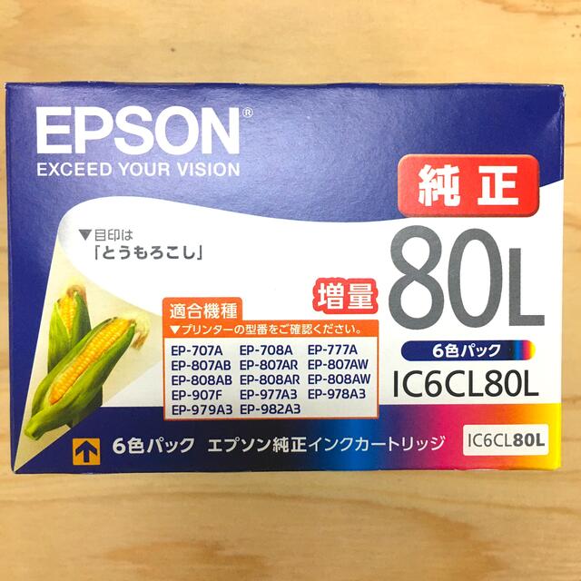 EPSON エプソン インク カートリッジ　純正　IC6CL80L  増量 2