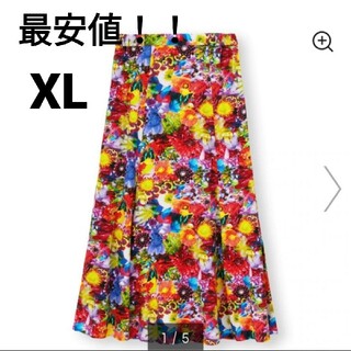 ジーユー(GU)の蜷川実花　gu スカート　XL(ロングスカート)