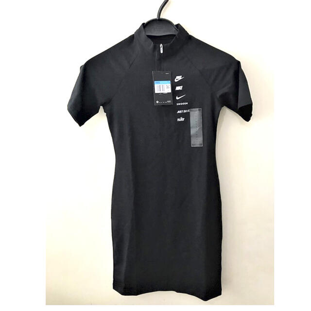 NIKE オーバーサイズマルチロゴ ワンピースTシャツ ブラック【新品未使用品】レディース