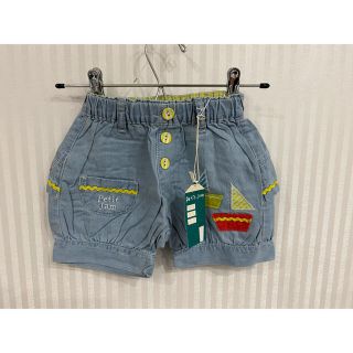 プチジャム(Petit jam)の新品 100cm プチジャム ショートパンツ デニムパンツ ヨットフリル ブルー(パンツ/スパッツ)