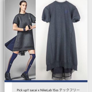 サカイ(sacai)のsacai✖︎NIKElab テックフリースワンピース(ひざ丈ワンピース)