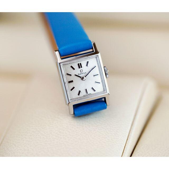 美品 オメガ スクエア シルバー 手巻き レディース Omega