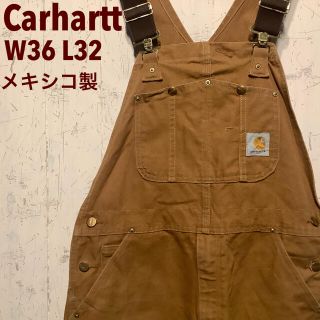 カーハート(carhartt)のCarhartt  オーバーオール　メキシコ製　カーハート ブラウン　ダブルニー(サロペット/オーバーオール)