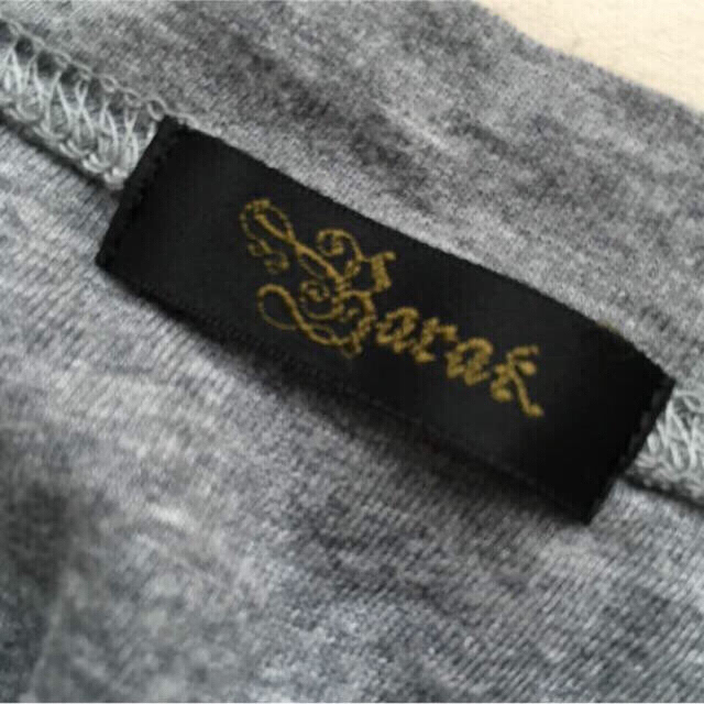 Barak(バラク)の送料無料BarakバラクハートロックTシャツ長袖カットソーロンTグレー送料込み レディースのトップス(Tシャツ(長袖/七分))の商品写真
