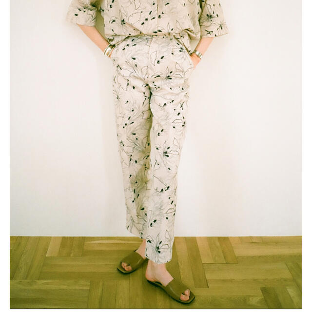 CLANE パンツ LINE FLOWER J/W RELAX PANTSカジュアルパンツ