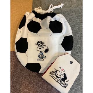 i様専用　サッカーボール巾着ハンドメイド　マスクケース(外出用品)