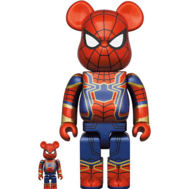 フィギュアBE@RBRICK IRON SPIDER 100% 400%