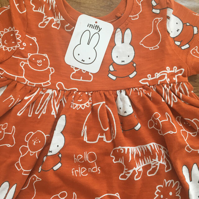 NEXT(ネクスト)の新品♡next♡miffyワンピース　半袖　えんじ色　85 キッズ/ベビー/マタニティのベビー服(~85cm)(ワンピース)の商品写真