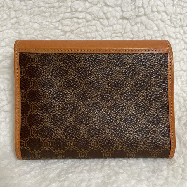 CELINE セリーヌ 三つ折り財布 マカダム トリオンフ ブラウン グランド