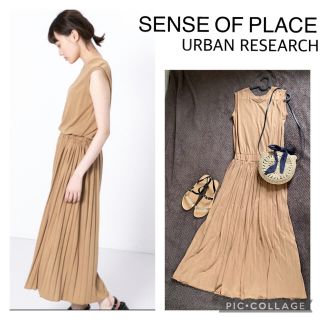 センスオブプレイスバイアーバンリサーチ(SENSE OF PLACE by URBAN RESEARCH)の土日限定価格＊センスオブプレイス プリーツワンピース アーバンリサーチ (ロングワンピース/マキシワンピース)