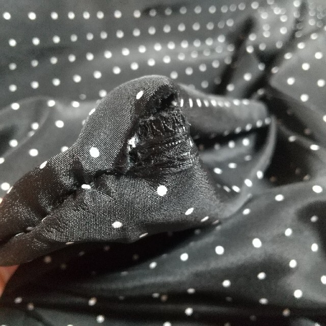 chocol raffine robe(ショコラフィネローブ)のドット柄 水玉柄 スカート ブラック 黒 レディースのスカート(ロングスカート)の商品写真