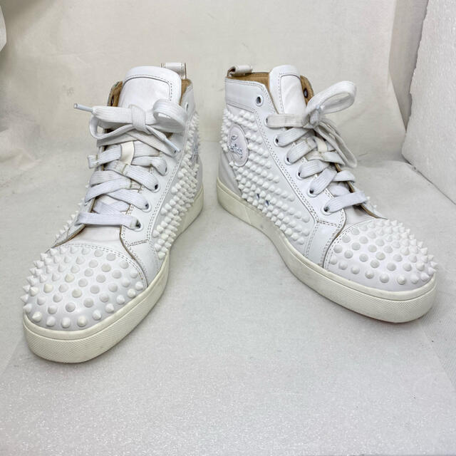 Louboutin】クリスチャンルブタン スパイクハイカットスニーカー25cm