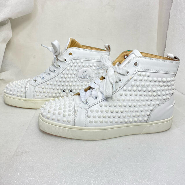 Louboutin】クリスチャンルブタン スパイクハイカットスニーカー25cm