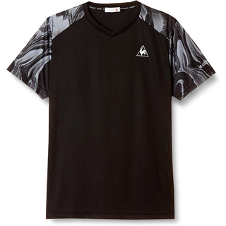 ルコックスポルティフ(le coq sportif)のルコックスポルティフ テニスウェア 半袖TシャツQTMQJA02黒 メンズL新品(ウェア)