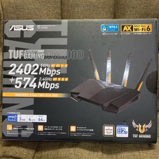 エイスース(ASUS)のASUS WiFi 無線 ルーターTUF-AX3000(PC周辺機器)