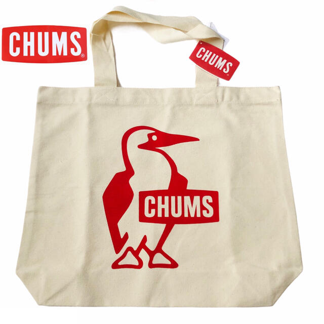 CHUMS(チャムス)の新品未使用！チャムス(CHUMS) トートバック アウトドア 赤レッド レディースのバッグ(トートバッグ)の商品写真