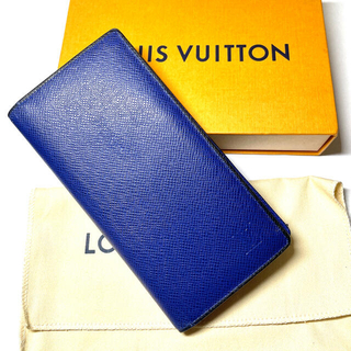 ルイヴィトン(LOUIS VUITTON)のルイヴィトン タイガ　長財布　ブルー　正規品中古(コインケース/小銭入れ)
