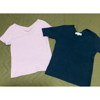 ロペピクニック(Rope' Picnic)のTシャツ（紺•ピンク）(Tシャツ(半袖/袖なし))