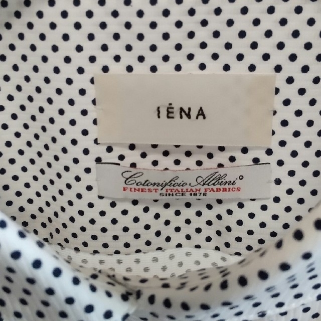IENA(イエナ)のお値下げしました！！【IENA】ドット柄丸襟ホワイトブラウス レディースのトップス(シャツ/ブラウス(半袖/袖なし))の商品写真