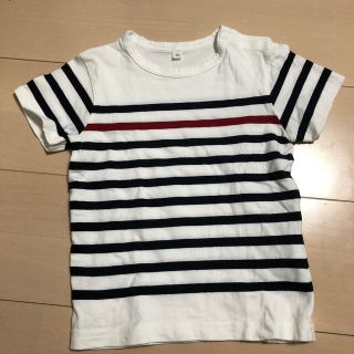 ムジルシリョウヒン(MUJI (無印良品))のTシャツ　ボーダー　90cm(Tシャツ/カットソー)