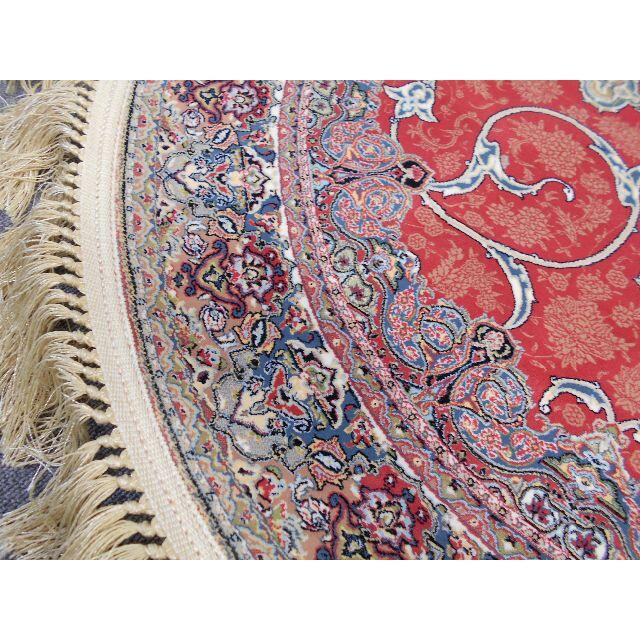 新入荷!高品質、高密度織! 本場イラン産 絨毯 円形100cm‐201521