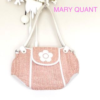 マリークワント(MARY QUANT)のMARY QUANT☆ピンク カゴ 大容量 トートバッグ 着画あり☆(トートバッグ)