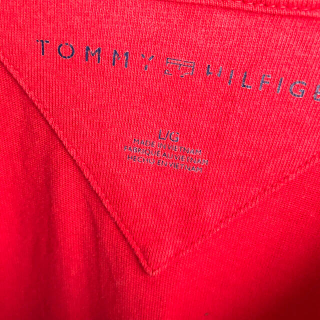 TOMMY HILFIGER(トミーヒルフィガー)の90s TOMMY HILFIGER ビッグロゴ　半袖　リンガー　Tシャツ　L メンズのトップス(Tシャツ/カットソー(半袖/袖なし))の商品写真