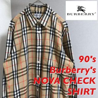 バーバリー(BURBERRY)の90's バーバリー ノバチェック シャツ シャドー ホース ロゴ(シャツ)