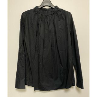 ステュディオス(STUDIOUS)のブラックハイネックギャザーシャツ(シャツ/ブラウス(長袖/七分))