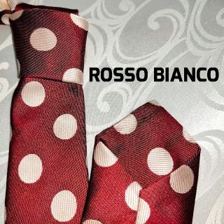 ROSSO BIANCO ロッソビアンコ 水玉模様 ピンクパープル ポリエステル(ネクタイ)