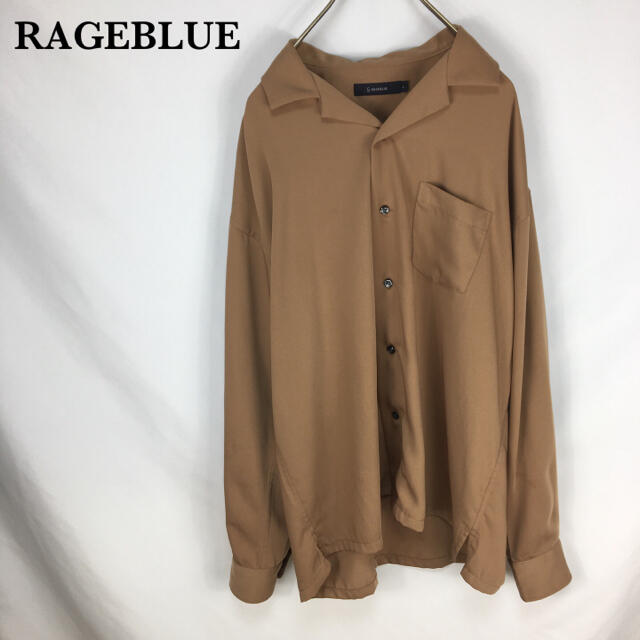 RAGEBLUE(レイジブルー)のRAGEBLUE レイジブルー　ベージュ　2019 オープンカラーシャツ　長袖 メンズのトップス(シャツ)の商品写真