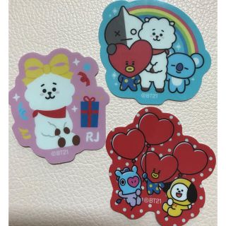 ボウダンショウネンダン(防弾少年団(BTS))のBTS BT21 グミ　ステッカー　 3枚セット売り(キャラクターグッズ)