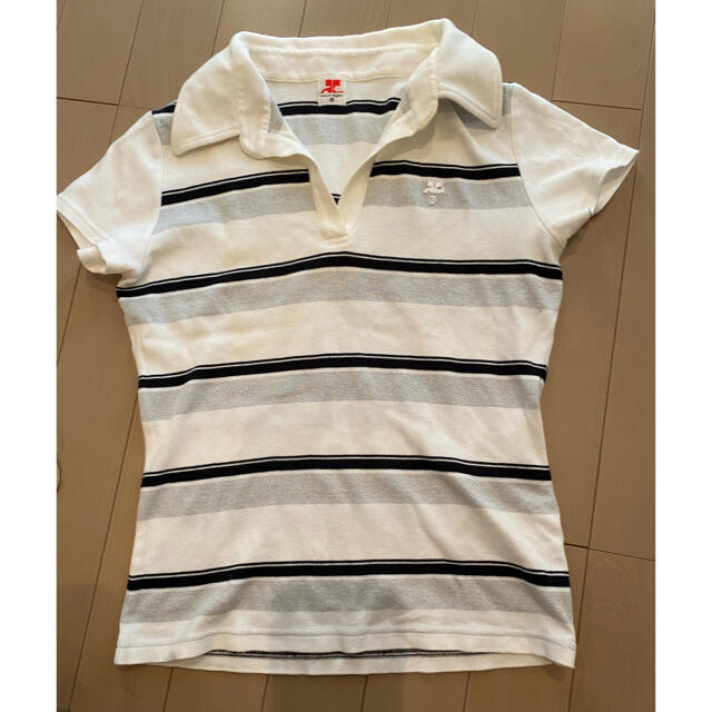 Courreges(クレージュ)のクレージュ　courreges  トップス　ポロシャツ　半袖 レディースのトップス(Tシャツ(半袖/袖なし))の商品写真