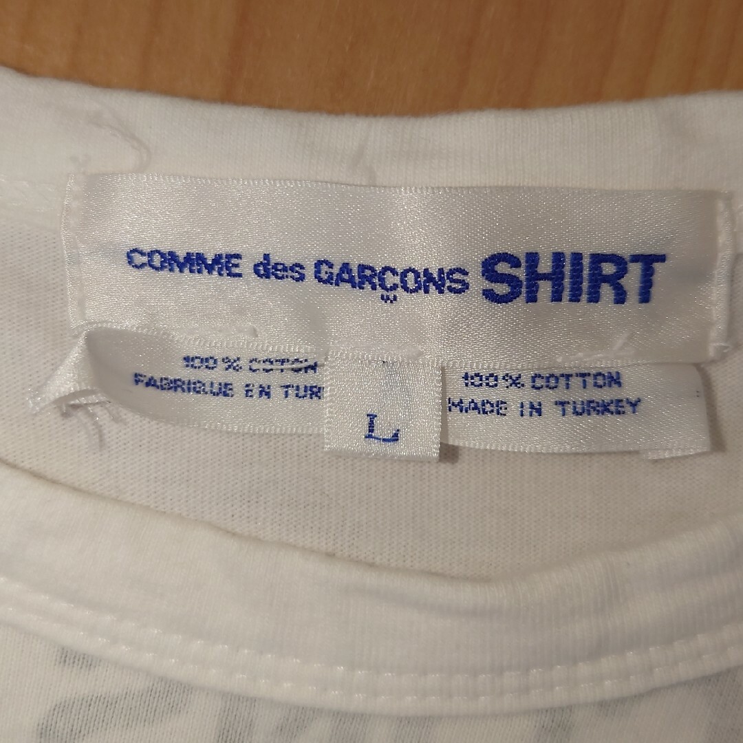 コムデギャルソンシャツ 裏ロゴプリントTシャツ