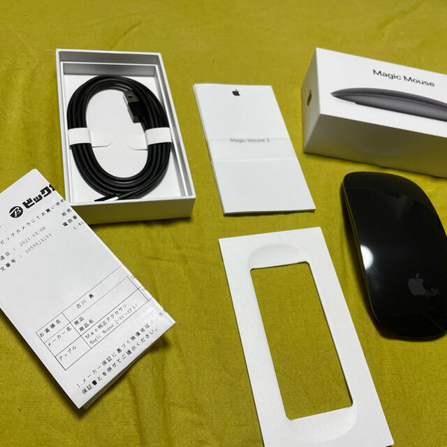 Apple(アップル)のMagic Mouse 2　スペースグレイ　MRME2J/A スマホ/家電/カメラのPC/タブレット(PC周辺機器)の商品写真