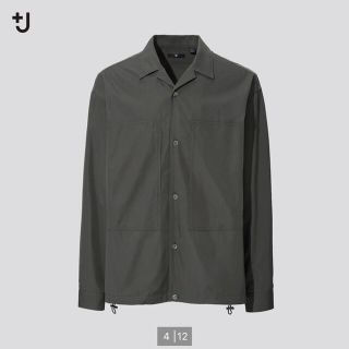 ユニクロ(UNIQLO)のユニクロ+J  スーピマコットンオーバーサイズシャツブルゾン　Lサイズ(シャツ)