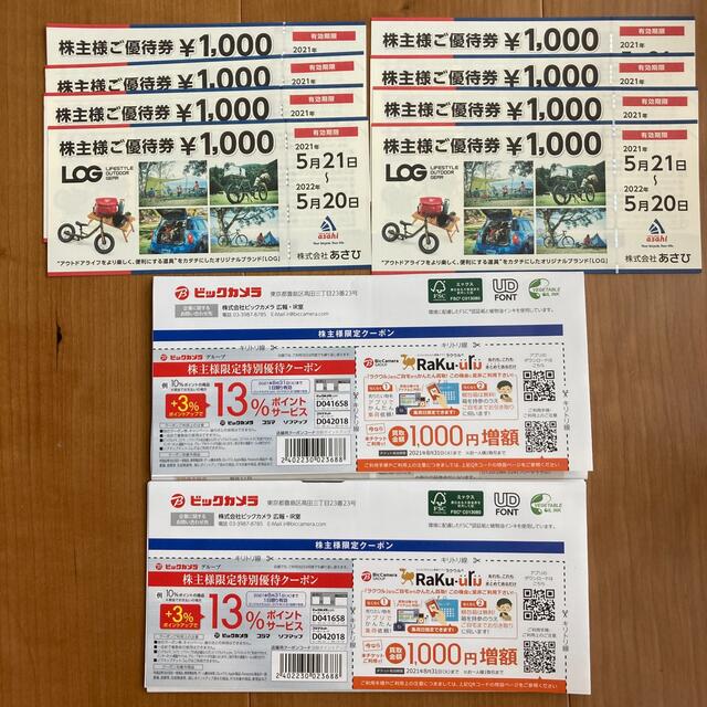 あさひ　優待　8000円分