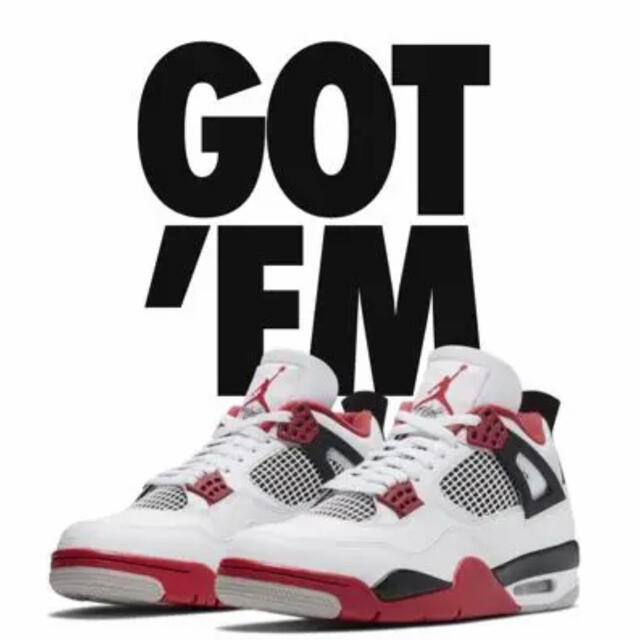 新品 AIR JORDAN4 RETRO FIRE RED Nike ナイキ